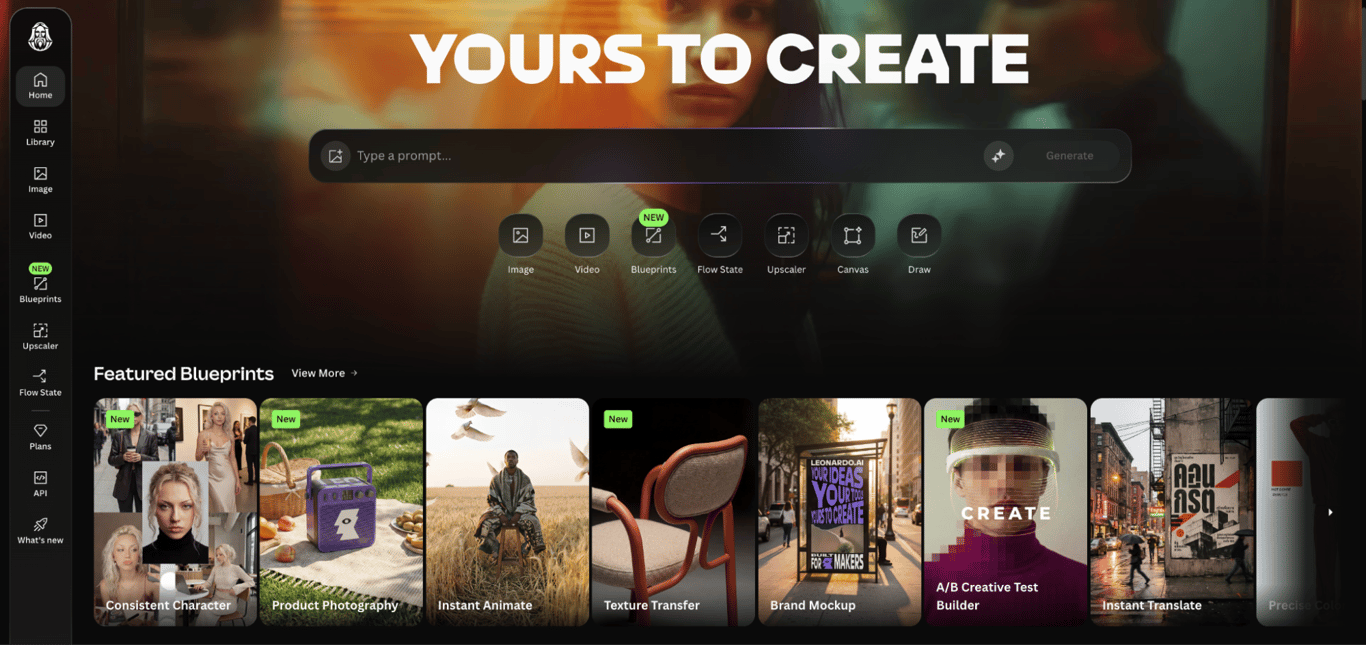 Leonardo AI interface