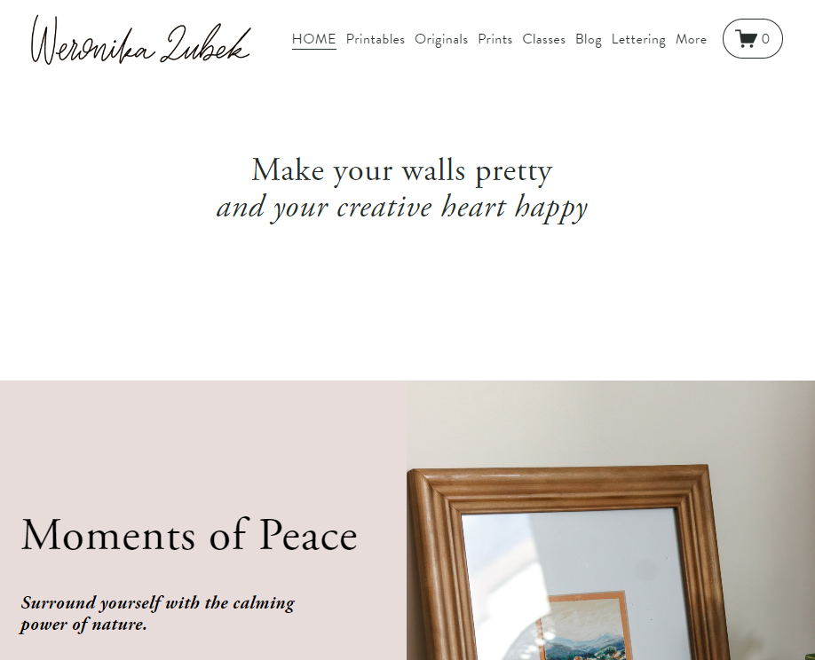 Weronika Zubek's teacher website homepage
