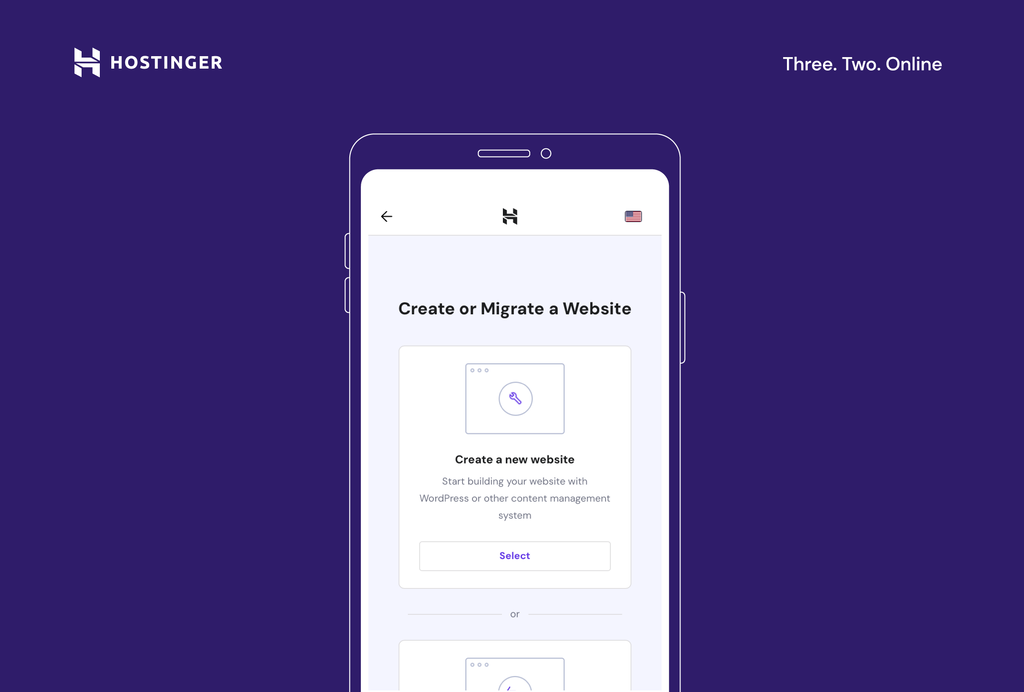 Mobile editor create or migrate a website
