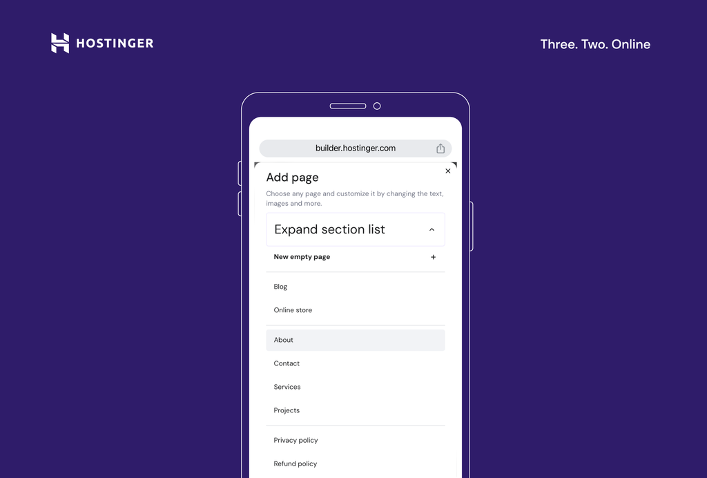 Mobile editor add page