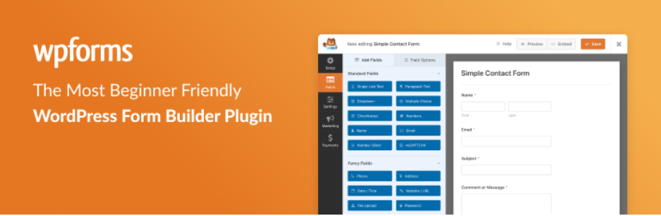 WPForms plugin banner
