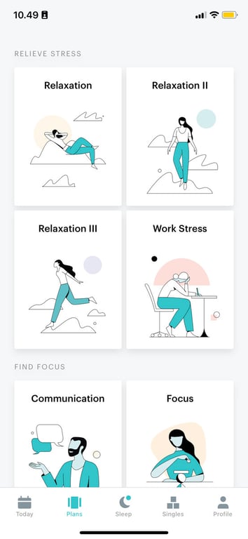 Balance app interface