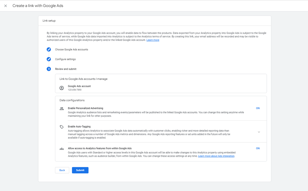 Linking Google Ads with Google Analytics 4