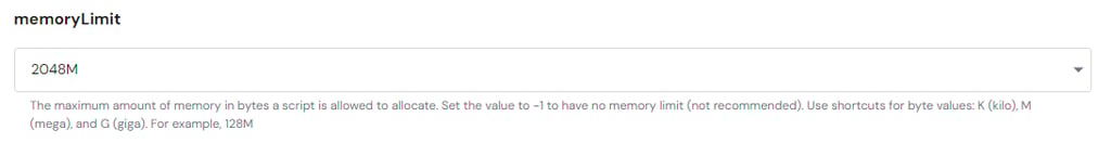 Increasing WordPress PHP limit via hPanel.