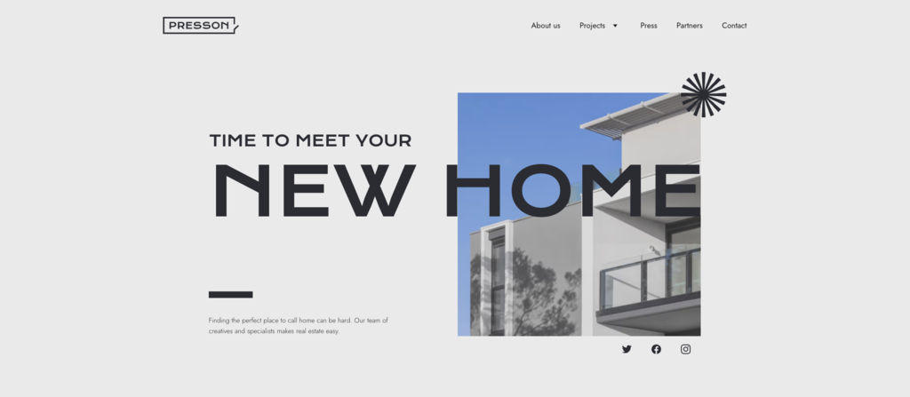 Presson website template