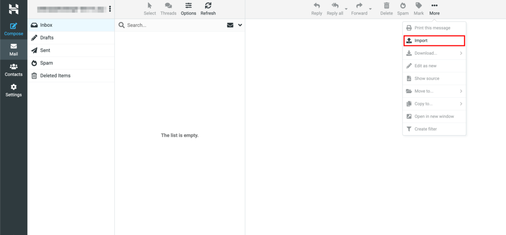 Hostinger webmail dashborad