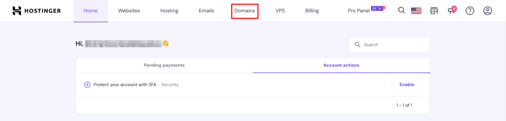Hostinger account members area