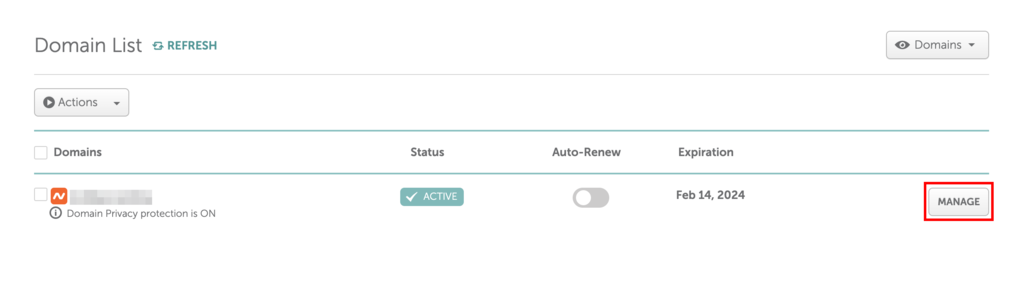 Namecheap domain list showcasing active domains