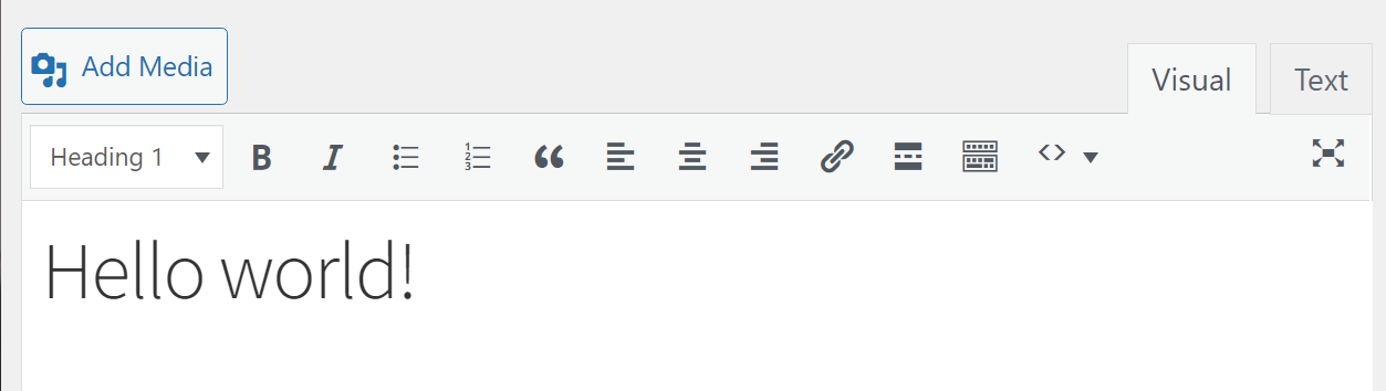 The Classic WordPress Editor