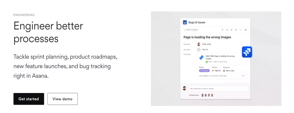 Asana official homepage