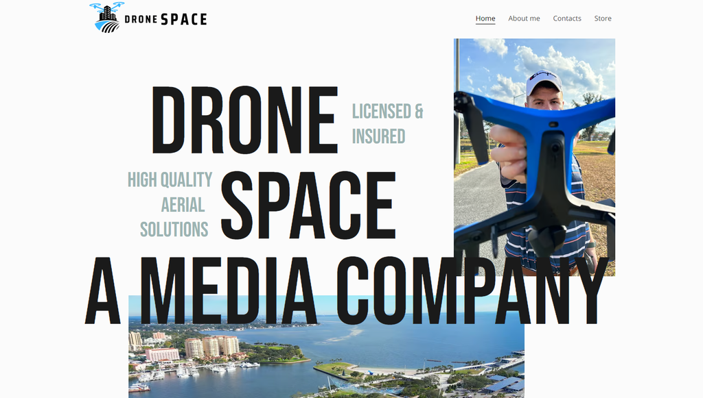 Page d'accueil du site Drone Space