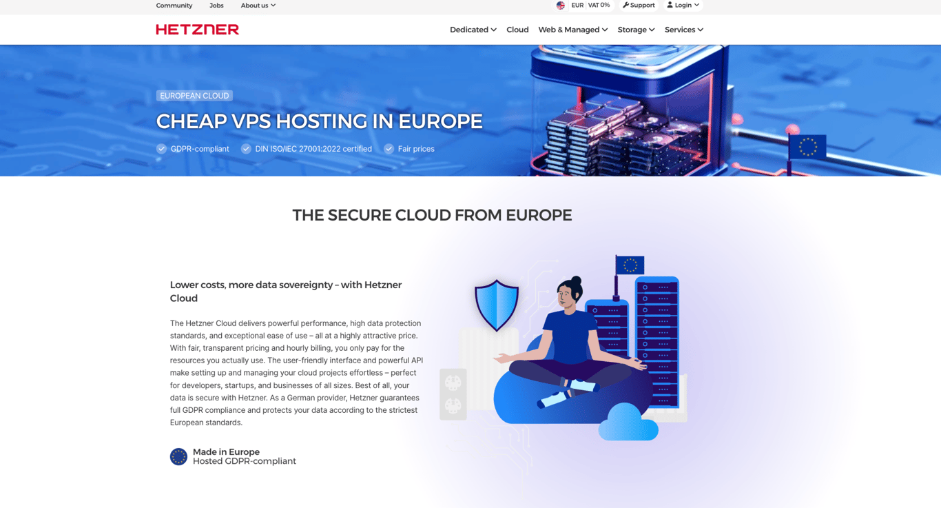 Hetzner main page