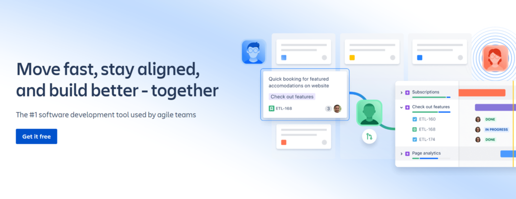 Atlassian website offering to get Jira for free