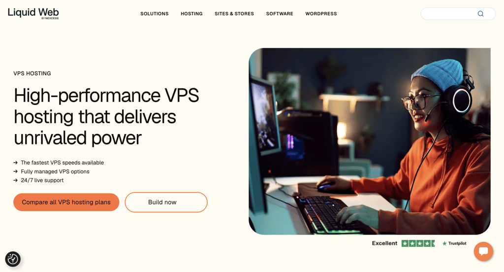 Liquid Web VPS landing page
