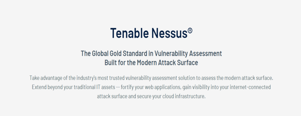 Nessus website