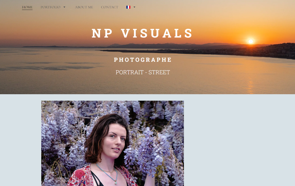 NP Visuals website homepage