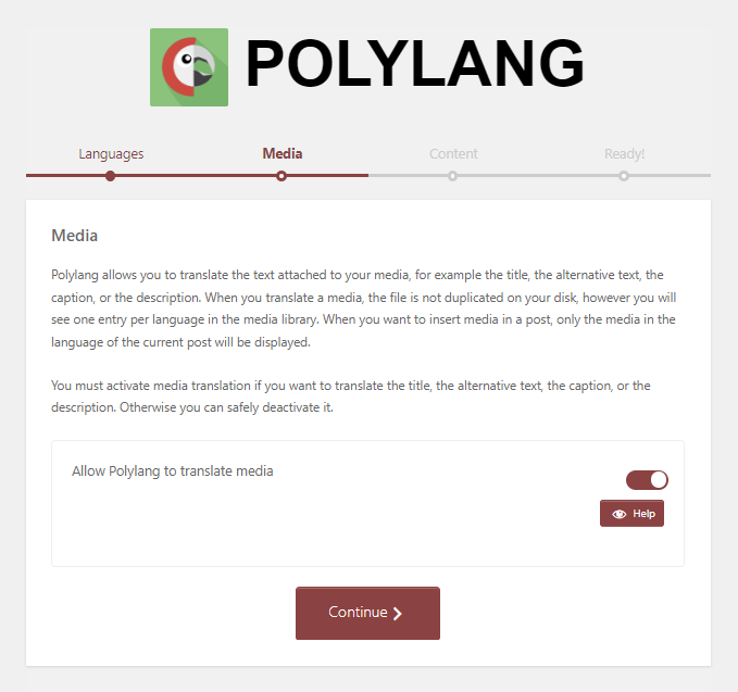 Configuring Polylang to translate media fields.