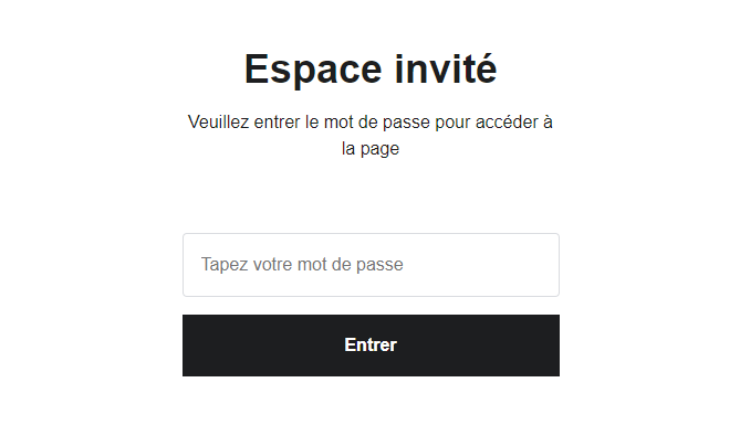 Romain Daniel InFrame Photographie access request page