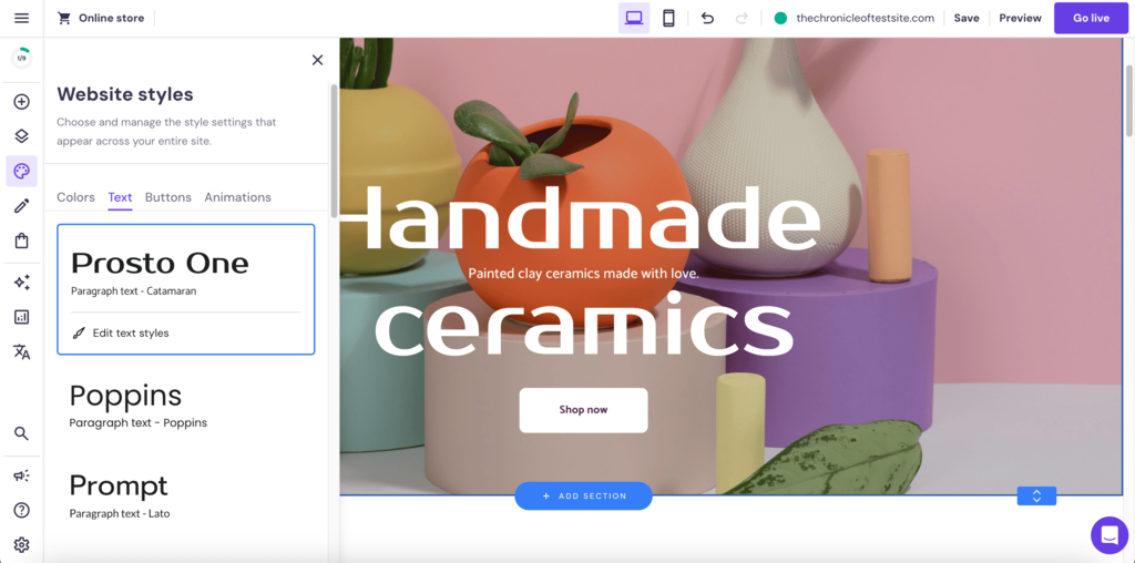 Hostinger website builder template library