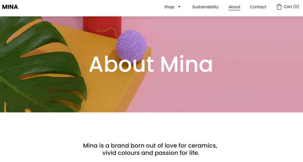 About Mina page