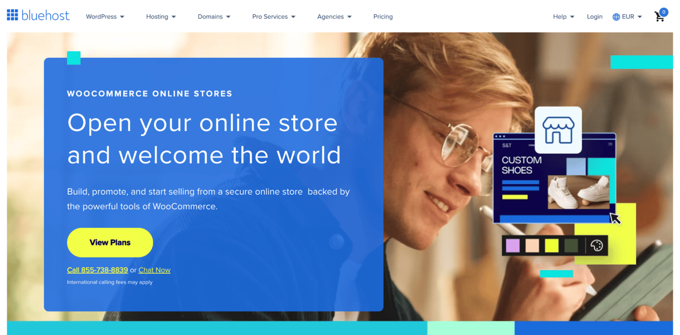 Bluehost landing page