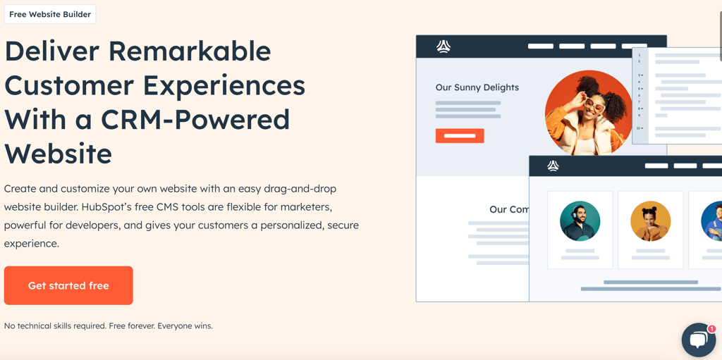 HubSpot homepage
