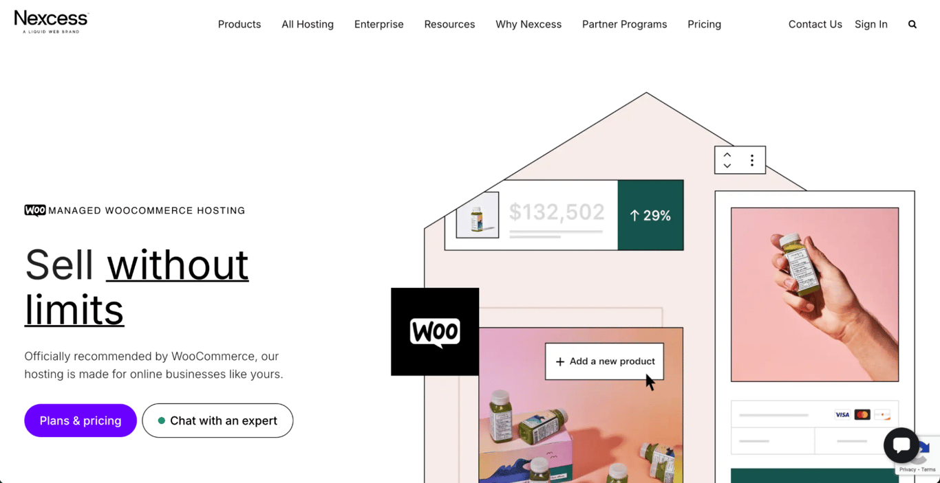 Nexcess landing page