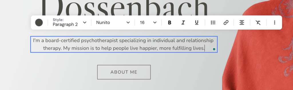 Text editor in Hostinger Website Builder