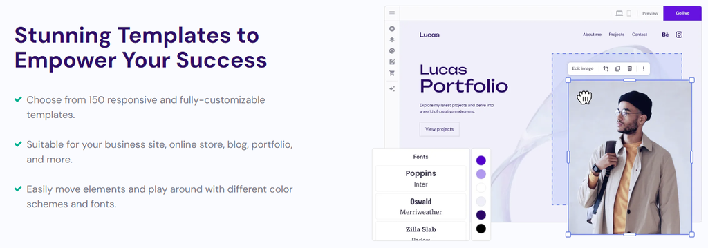 Hostinger website builder landing page