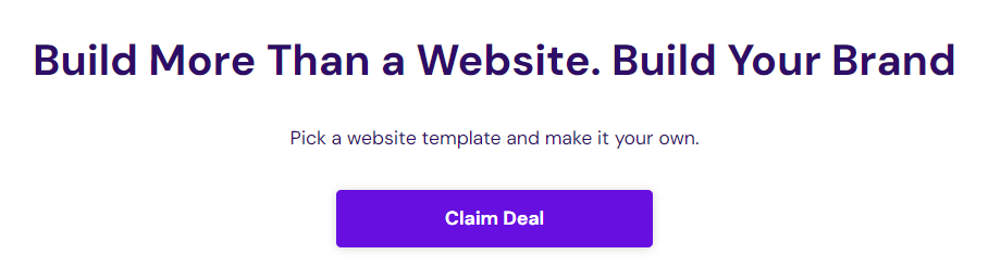 Hostinger Website Builder CTA button