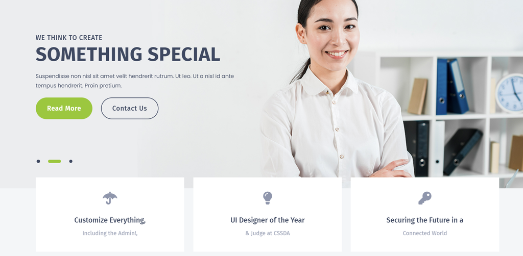 The demo page of Creative One Page