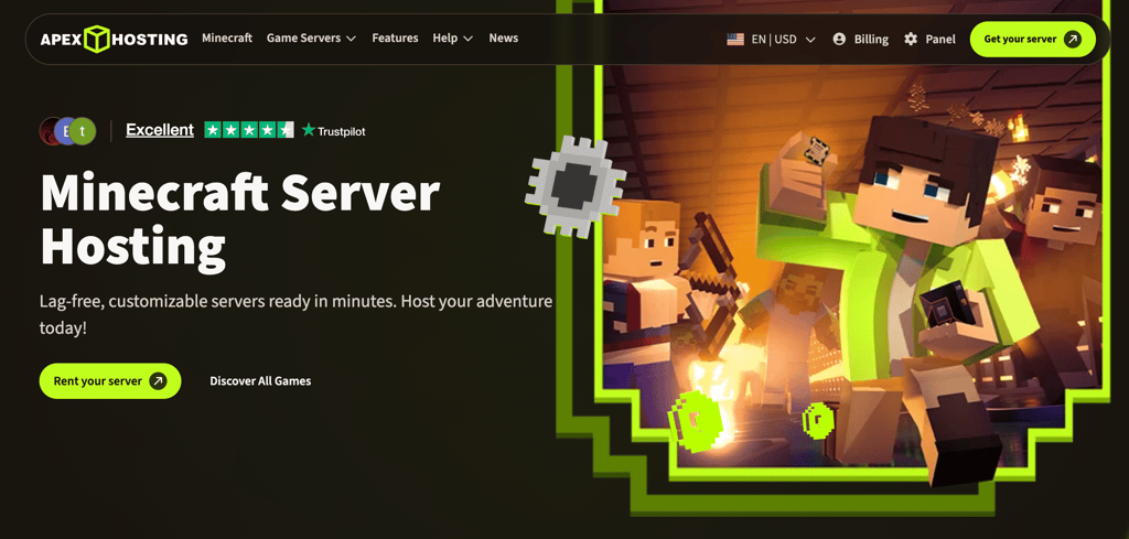 apex hosting home page