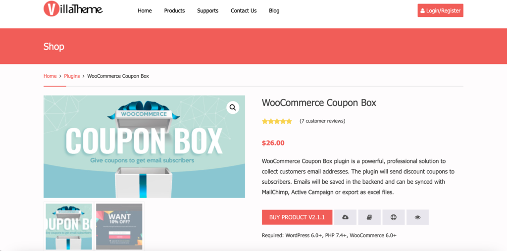 Coupon Box homepage