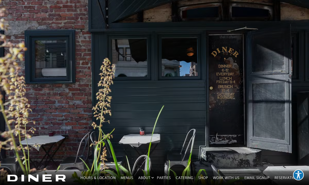Diner's homepage