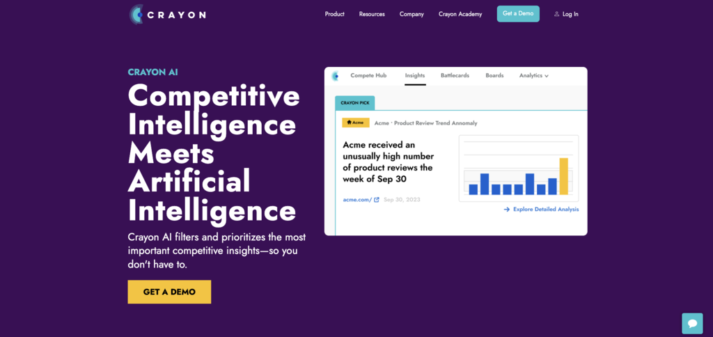 Crayon landing page