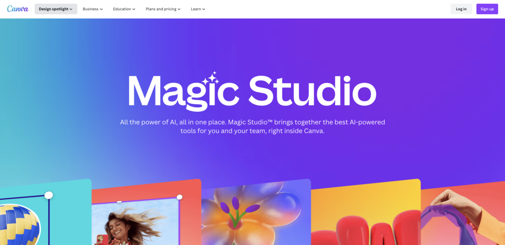 Canva Magic landing page
