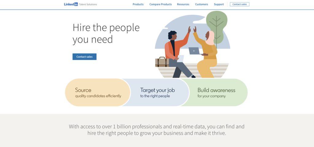 LinkedIn Talent Solutions landing page