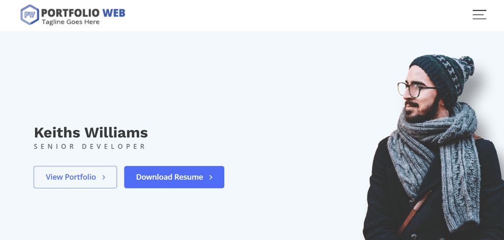 Portfolio Web's demo preview