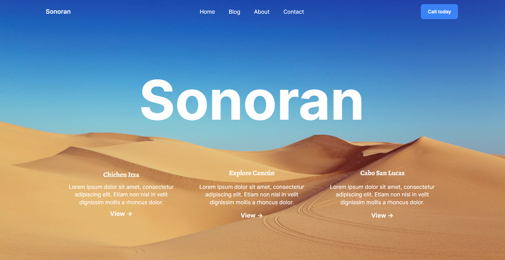 Sonoran's demo preview