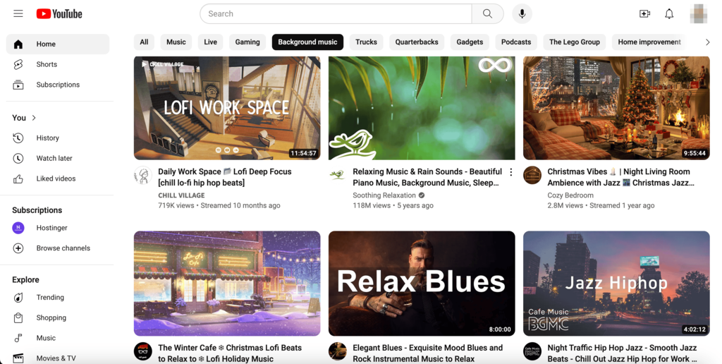 YouTube's hybrid navigation