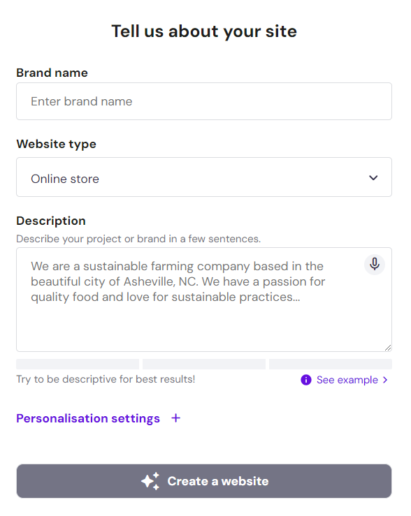 Hostinger AI Builder popup form