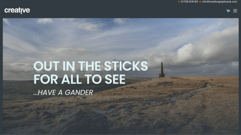 Creative Graphics homepage