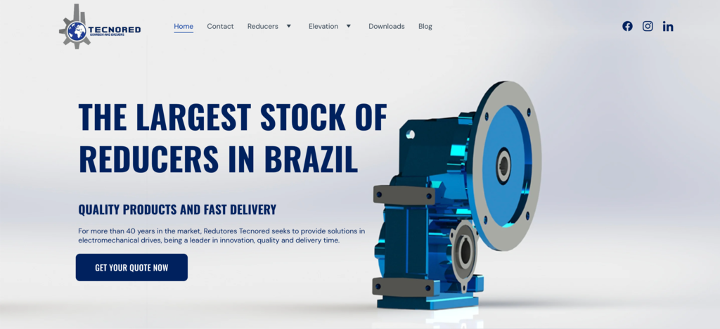 Tecnored Redutores company website