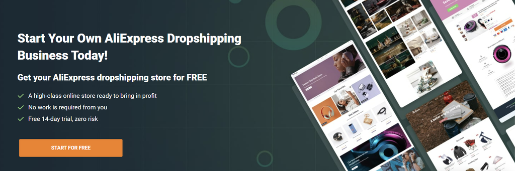 An AliDropship call-to-action website section