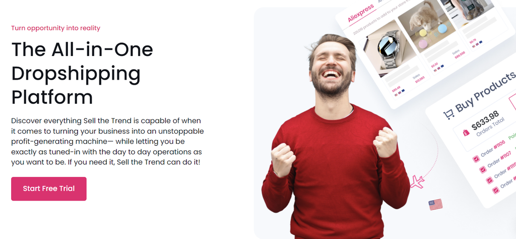 Sell The Trend's landing page