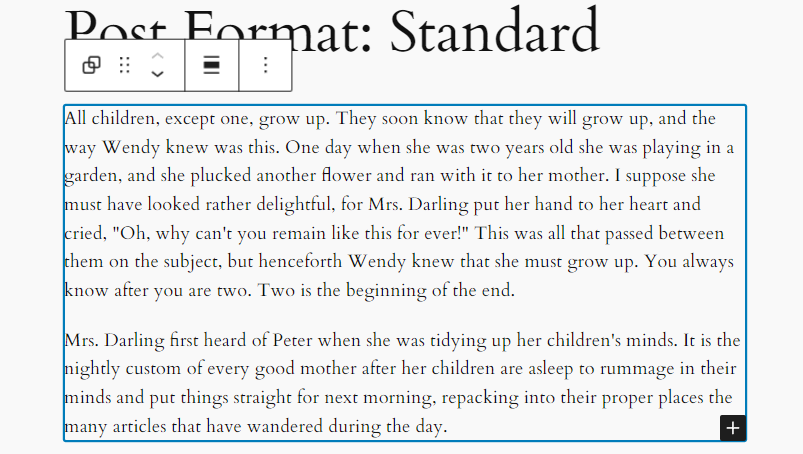 Two paragraphs in one block
