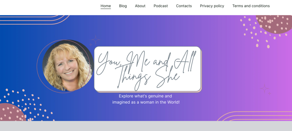 You, Me, and All Things She podcast website
