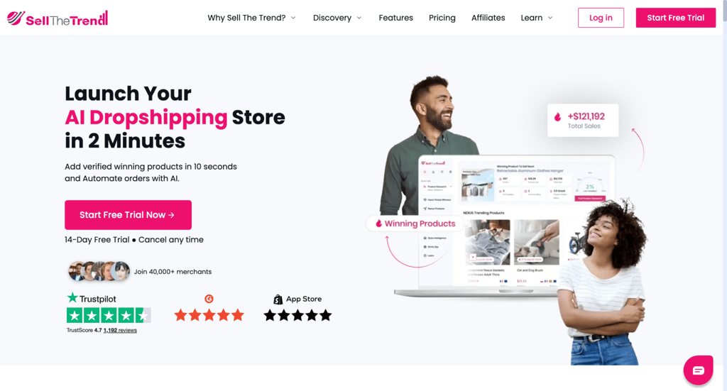 Sell The Trend landing page