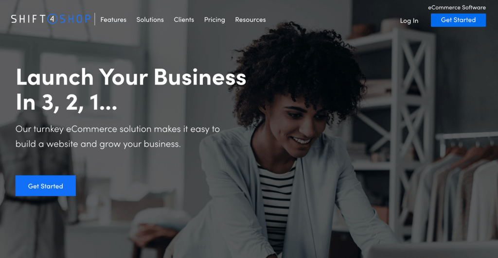 Shift4Shop landing page