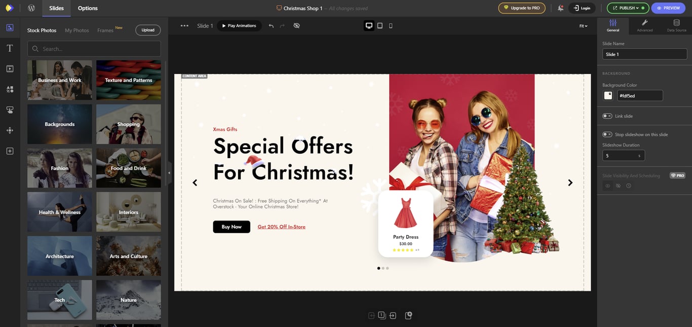 Depicter Slider editor
